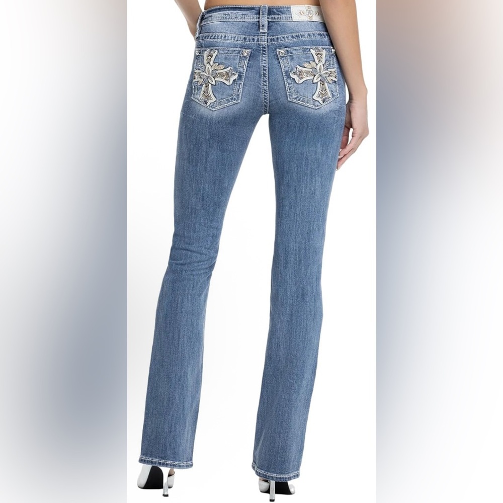 Miss Me Jeans Size 24/32 Bootcut Worn Once - Picture 3 of 5